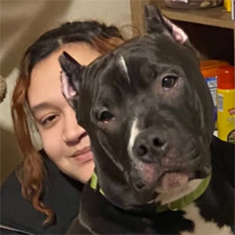 Ashley with her dog