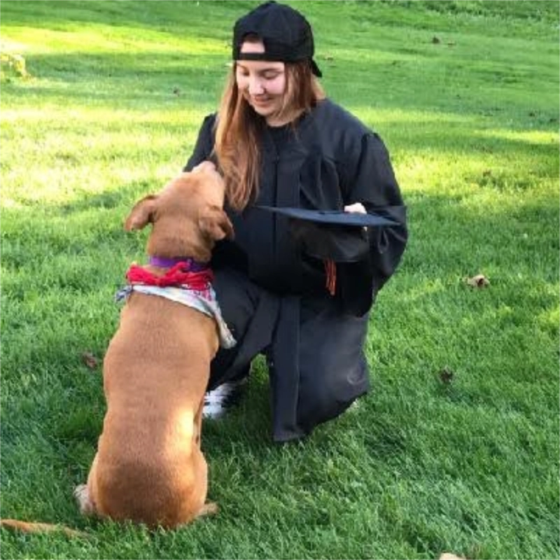 Breanna with her dog