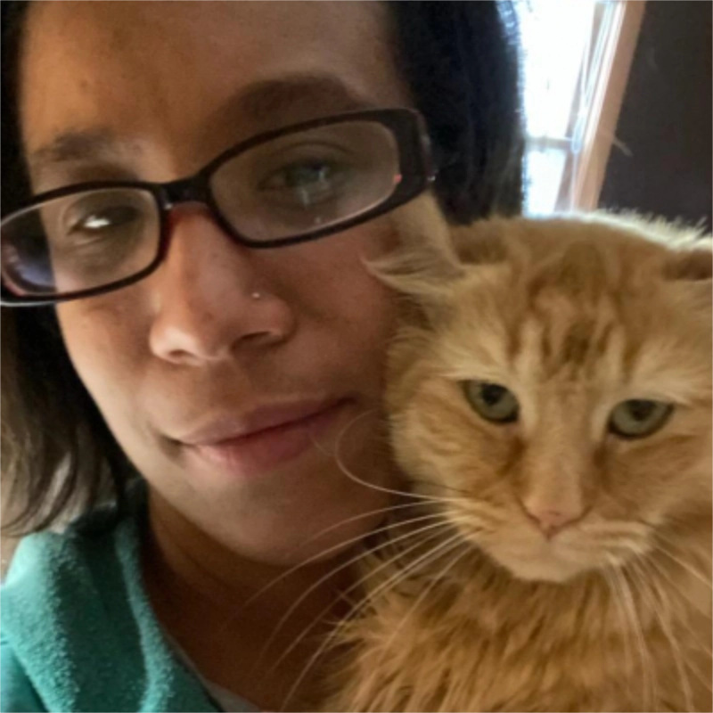 Brittany with her cat