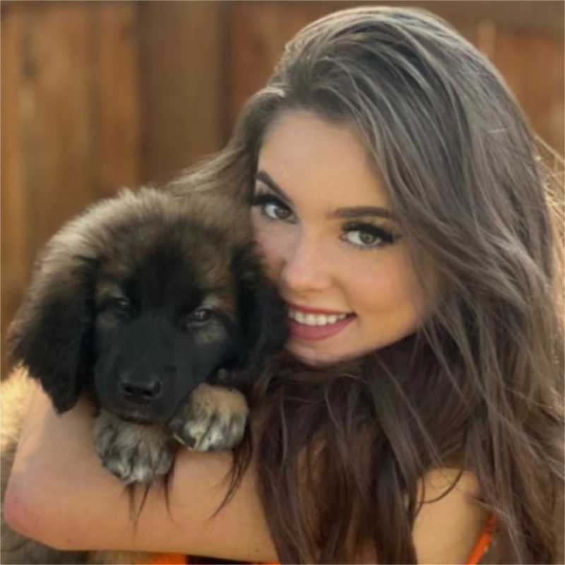 Sydney with her dog