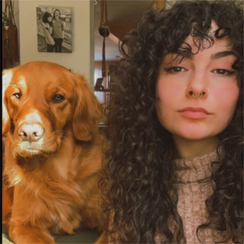 Lyric with her dog
