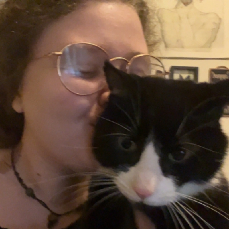 Keelie with her cat