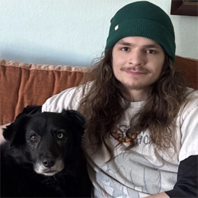 Arlo with his dog