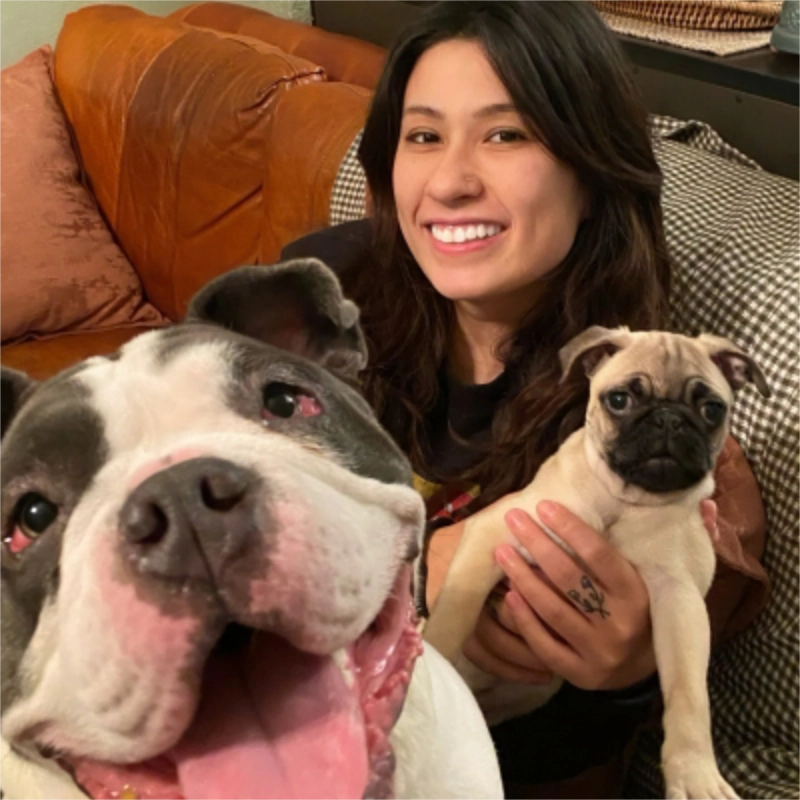 Brandee with her dogs
